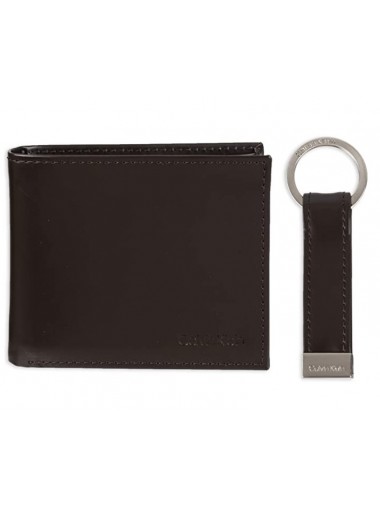 [熱門之選] Calvin Klein Men's RFID Blocking Leather Bifold Wallet- Brown